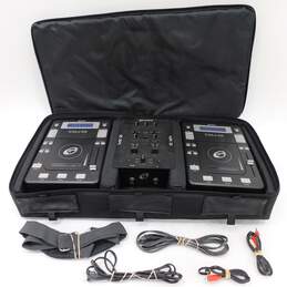 Gemini Brand MX 01 2-Channel Stereo Mixer and CDJ-01 Tabletop CD Players w/ Accessories (Parts and Repair)