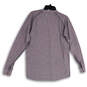 Womens Purple Crew Neck Long Sleeve Ribbed Cuff Knit Pullover T-Shirt Sz M image number 2