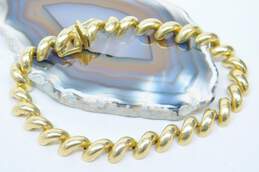 14K Yellow Gold Fancy Link Chain Bracelet for Repair 13.9g