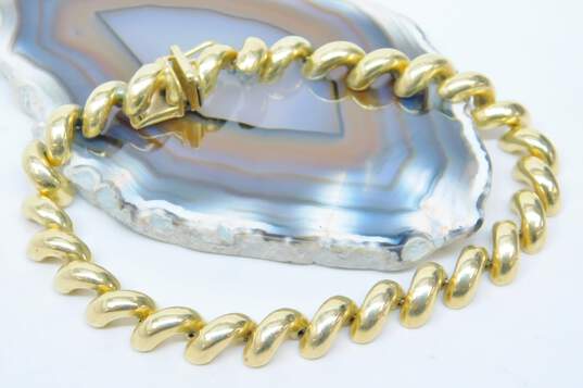 14K Yellow Gold Fancy Link Chain Bracelet for Repair 13.9g image number 1