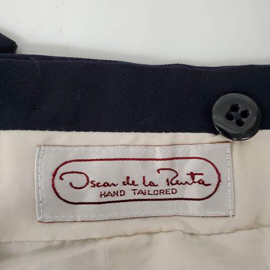 VTG Oscar De La Renta MN's Dark Blue Tailored Trousers Size 48 image number 3