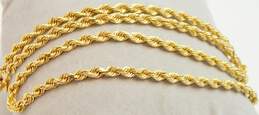 14K Yellow Gold Chunky Twisted Rope Chain Necklace 21.3g alternative image