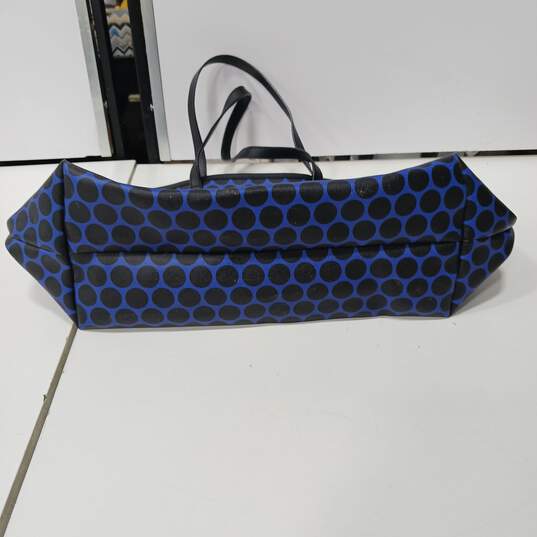 Michael Kors Blue Black Jetset Large purse with keychain image number 3