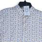 NWT Mizzen + Main Mens Multicolor Geometric Print Spread Collar Polo Shirt Sz L image number 3