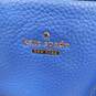 Womens Blue Pebble Leather Charm Inner Pocket Double Handle Tote Bag image number 5