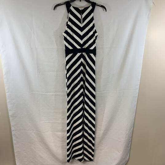 Women's Black/White Striped Maxi Dress, Sz. XS image number 2
