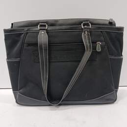 Clark & Mayfield Leather Black Travel Laptop Large Shoulder Tote Bag alternative image