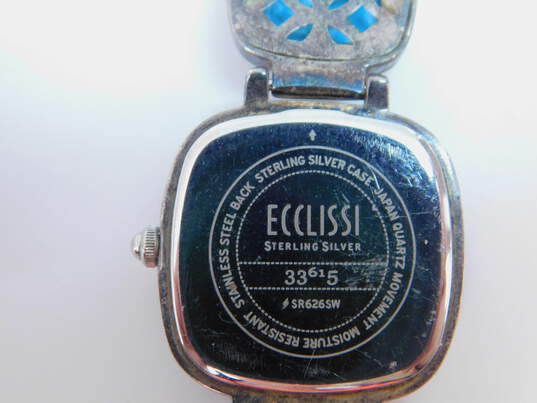 Women's Ecclissi 925 & Turquoise Panel Analog Watch image number 5