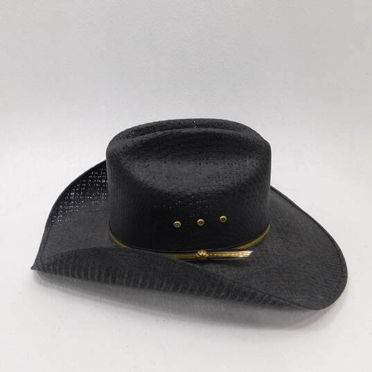Western Express Black Straw Western Cowboy Hat Size S/M image number 4