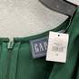 NWT Womens Green Long Sleeve V-Neck Back Zip One-Piece Jumpsuit Size 16 image number 4