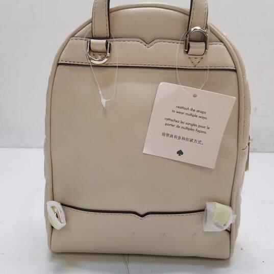 Kate Spade Quilted Leather Natalia Mini Backpack Cream image number 2