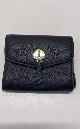 Kate Spade Leather Marti Small Flap Wallet Black