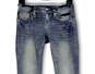 Womens Blue Denim Medium Wash Comfort Pockets Bootcut Leg Jeans Size 25 image number 3