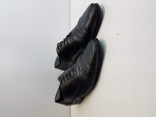 Salvatore Ferragamo Black Cap Toe Oxford Dress Shoe Size 10 Authenticated image number 3