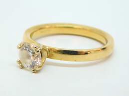 18K Gold Cubic Zirconia Solitaire Ring 5.4g