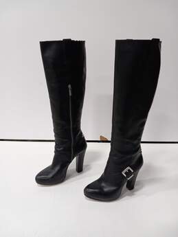 Michael Kors Women's Black Leather Heeled Tall Boots Size 6M