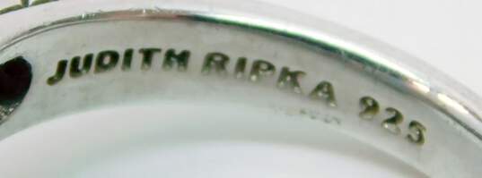 Judith Ripka Designer 925 Blue Spinel & Cubic Zirconia Statement Ring 11.8g image number 5