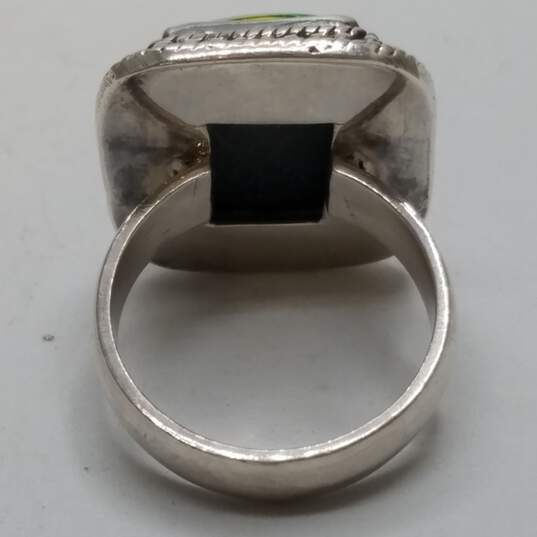 Sterling Silver Resin Sz 9.5 Ring 15.6g image number 4