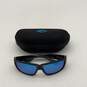 Costa Del Mar Mens Tuna Alley Black Square Sunglasses With Blue Frame W/Case image number 2