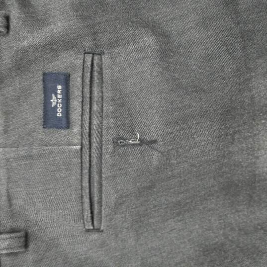 Men's Dockers The Original Classic Fit Signature Khaki Flat Front Gray Pants 38x32 image number 3