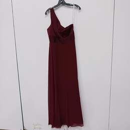 David Bridal Women's Wine Color One Shoulder Bridesmaid Dress Size 6 NWT