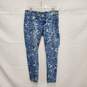 Seven 7 WM's Blue Floral Print Skinny Jeans Size 6P image number 1