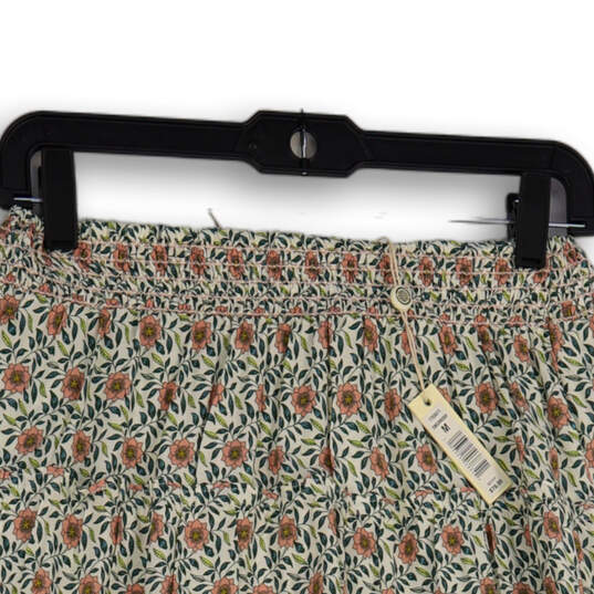 NWT Womens Multicolor Floral Elastic Waist Pull-On A-Line Skirt Size M image number 3