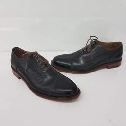 Warfield & Grand Men's Black Leather Midway Cap Toe Brogue Dress Shoes Size 11.5