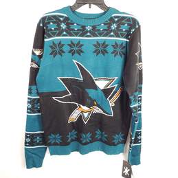 NHL Men Teal San Jose Sharks Sweater M