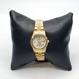 Mathey Tissot 25mm Gold Tone Case Ladies Presidential Stainless Steel Quartz watch alternative image
