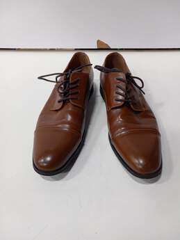 Expressed Men's Synthetic Light Brown Oxford Dress Shoes Size 10