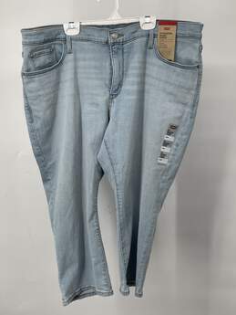 Womens Blue 311 Medium Wash Shaping Skinny Capri Jeans Size 20W T-0528888-T