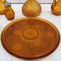 Bundle of 13 Amber Glass Dishes image number 4