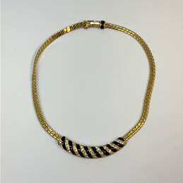 Designer Swarovski Gold Plated Rhinestone Fashionable Collar Necklace alternative image