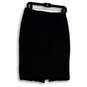 Womens Black Flat Front Stretch Back Zip Straight And Pencil Skirt Size 2 image number 1