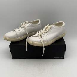 NIB Kenneth Cole Womens White Low Top Lace Up Sneaker Shoes W/ Box Size 8