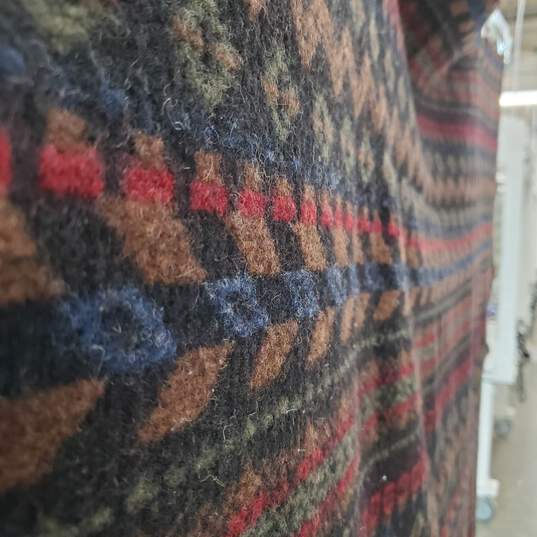 Vintage Woolrich Black Aztec Pattern Woven Wool Blanket image number 3