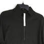 NWT Womens Black Long Sleeve Mock Neck Half Zip Activewear Top Size Large image number 3