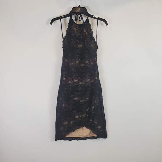 Bebe Women Blace Lace/ Nude Dress L image number 1