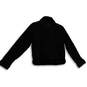 Womens Black Collared Long Sleeve Pockets Button Front Jacket Size Large image number 2
