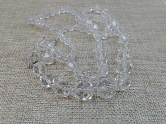 Vintage Icy Rhinestone & Faceted Glass Art Deco Costume Jewelry 153.9g image number 3