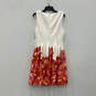 NWT Womens White Red Floral Sleeveless Round Neck Fit And Flare Dress Sz 12 image number 2