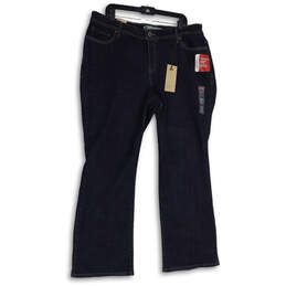 NWT Womens Blue Denim Dark Wash Stretch Straight Leg Jeans Size 20W