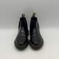 Womens Black Leather Almond Toe Pull On Ankle Chelsea Boots Size 6 image number 1