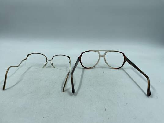 Assorted Multi 70s Vtg Eyeglass Frame Bundle image number 3