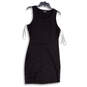 Womens Black Sleeveless Round Neck Back Cut-Out Short Bodycon Dress Size XL image number 1