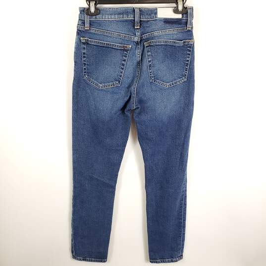 Re Done Women Blue Skinny Jeans Sz 26 image number 2