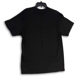 NWT Mens Black Graphic Print Crew Neck Short Sleeve Pullover T-Shirt Size L alternative image
