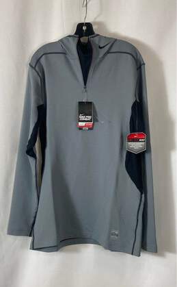NWT Nike Mens Gray Hyperwarm Pro Combat Dri Fit Max Athletic T-Shirt Size L