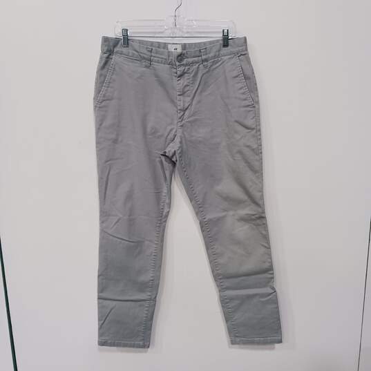 H&M Men's Light Gray Slim Fit Chino Pants Size 34 image number 1